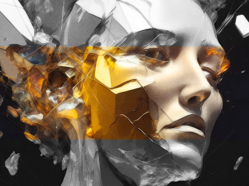 A look into the depths 3d abstract ai art design graphic design illustration octane
