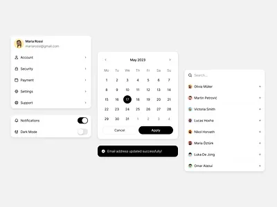 Mobile Components ios mobile product design ui