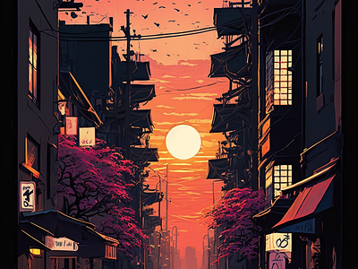 Sunset Stroll: Kyoto's Hidden Charm illustration