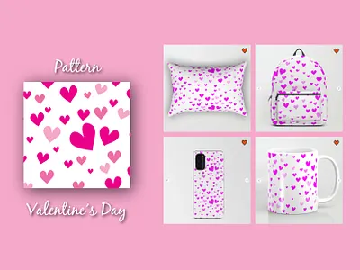 Pattern design graphic design heart illustration love pattern valentine valentines valentines day vector