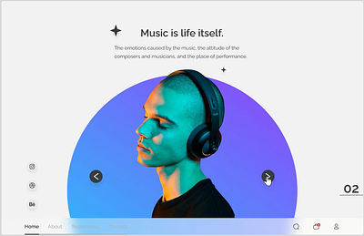 Music Player Web Landing Page. design music music site music web product designer ui ui designe user interface designer ux web