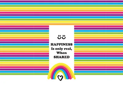 Quote design graphic design happiness illustration phrase poster quote shared vector