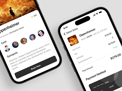 Movie Ticket Booking App Concept app book booking cinema concept design figma ios iphone iphone14 latest mobileapp mockup movie movieticket trending ui uidesign ux uxdesign