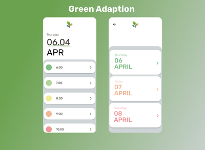Green Energy Forecasting App Design with AI Technology app appdesign date design green innovative list logo modernui ui ux