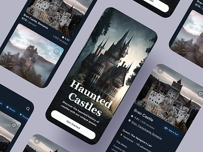 🏰 Haunted Castles - Concept Design app appdesign booking design interface mobile online booking realestate rent rental travel trend ui ux