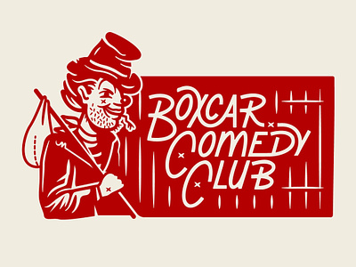 Boxcar Comedy Club boxcar brand design branding design graphic design hobo illustration lettering lockups logo logo system typography vector