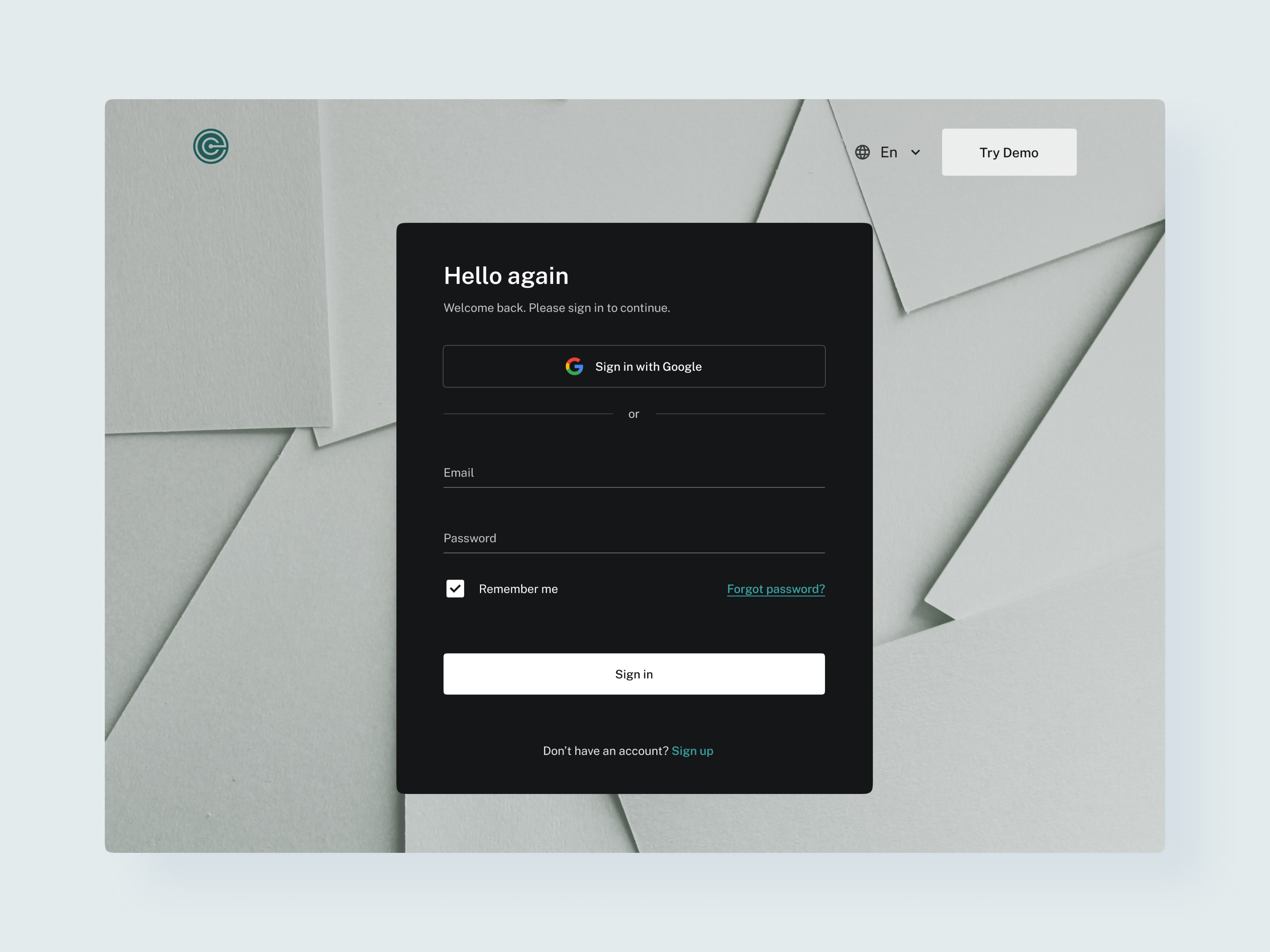 Sign-in Webpage By Ebenezer Omosuli On Dribbble