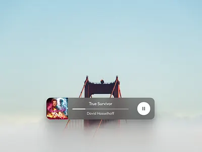 Now Playing Widget app design music player tv ui ux