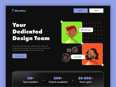 Dedicated Team bright dedicated fresh landing services team ui ux web