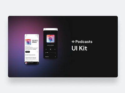 Podcast UI Kit clean design mobile ui podcast podcast ui podcast ui kit ui