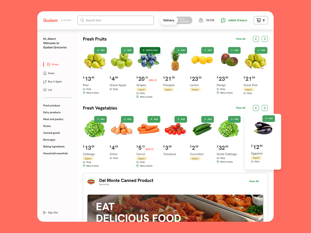 Gudam Groceries Store - Project Highlight by Umar Abdul Azis on Dribbble