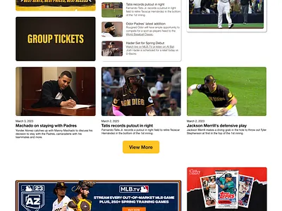 Padres Home Page Redesign baseball figma layout web design website