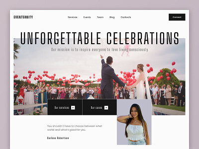 Eventernity - Event Agency agency bright event hero landing light web wedding