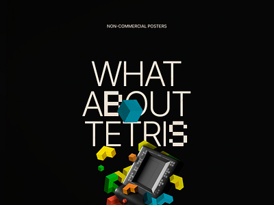 Non-commercial Posters about TETRIS graphic design illustration poster