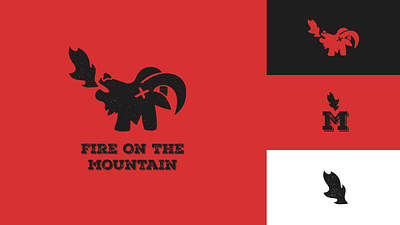 Fire on the Mountain brand branding concept fire food goat hot local logo portland wings