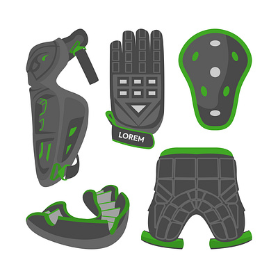 Set Pack Ice Hockey Illustration Vector Design success