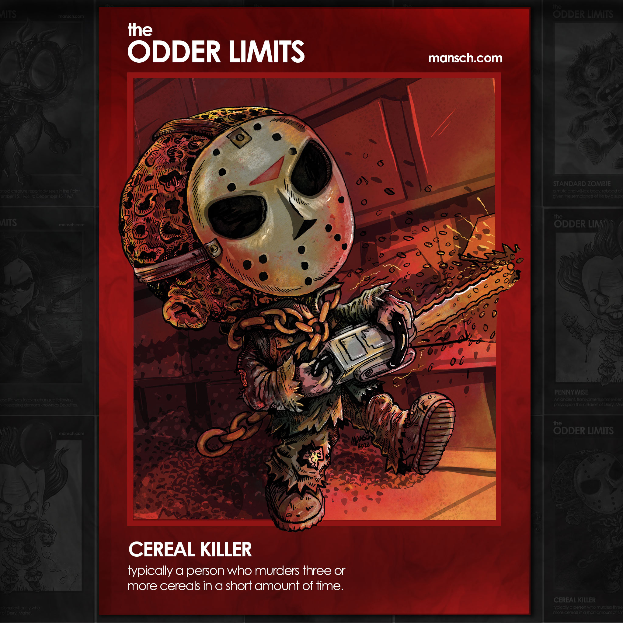 The Cereal Killer cartoon character design comic editorial halloween horror movie illustration jason kids