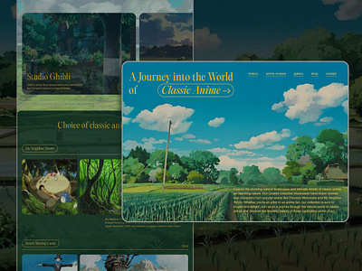 Anime Nature Concept - Landig Page anime art cartoon concept design interface japan landing page manga ui ux web website website design