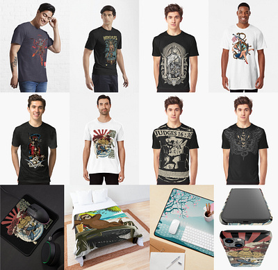 my artworks as various products blanket casing clothing cover design deskmat fashion graphic design illustration merchandise microstock mouse pad print print on demand product t shirt vector
