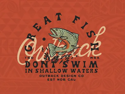 Great Fish! branding design drawing graphic design graphicdesign handlettering illustration logo outdoors vector