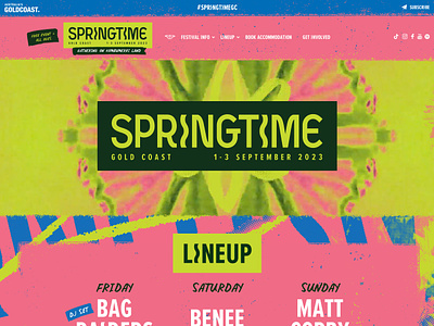Springtime Festival design interface ui web website