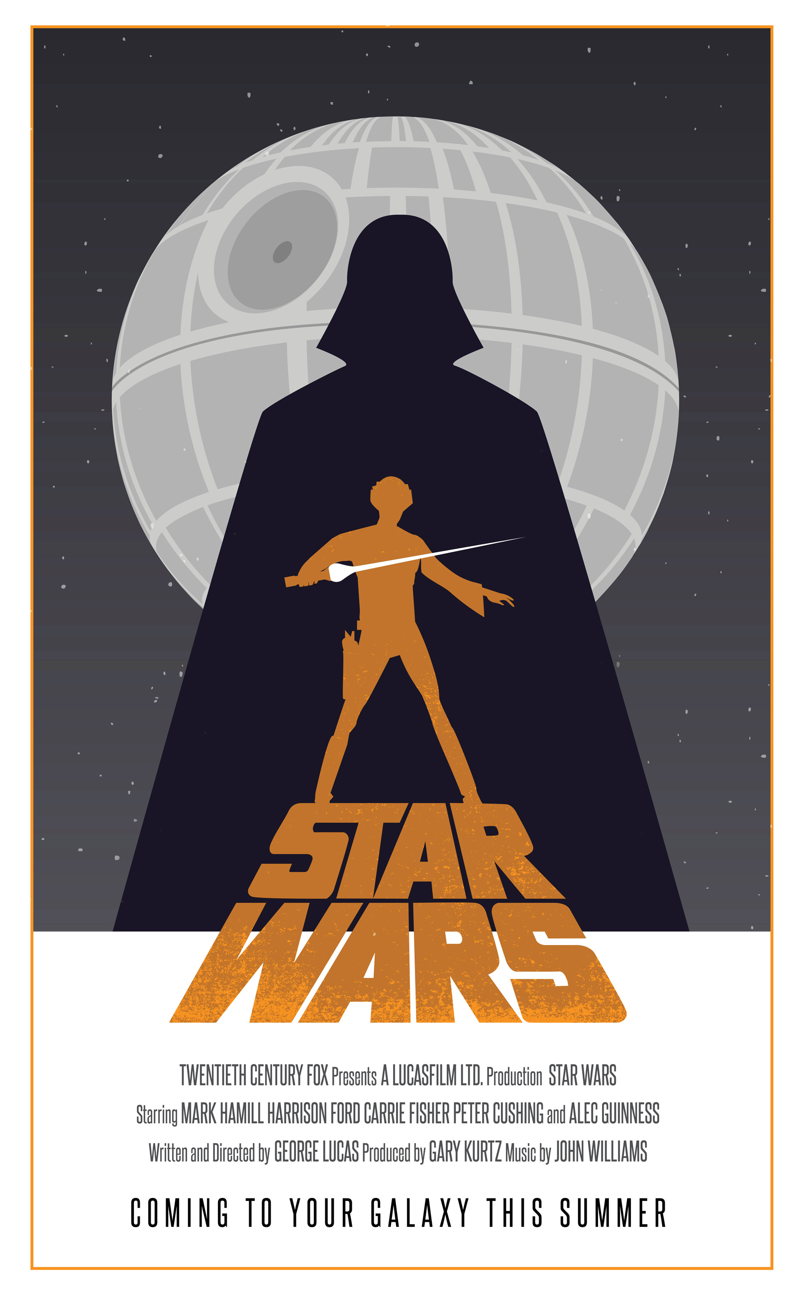Star Wars Retro-Inspired Poster graphic design illustration poster design star wars