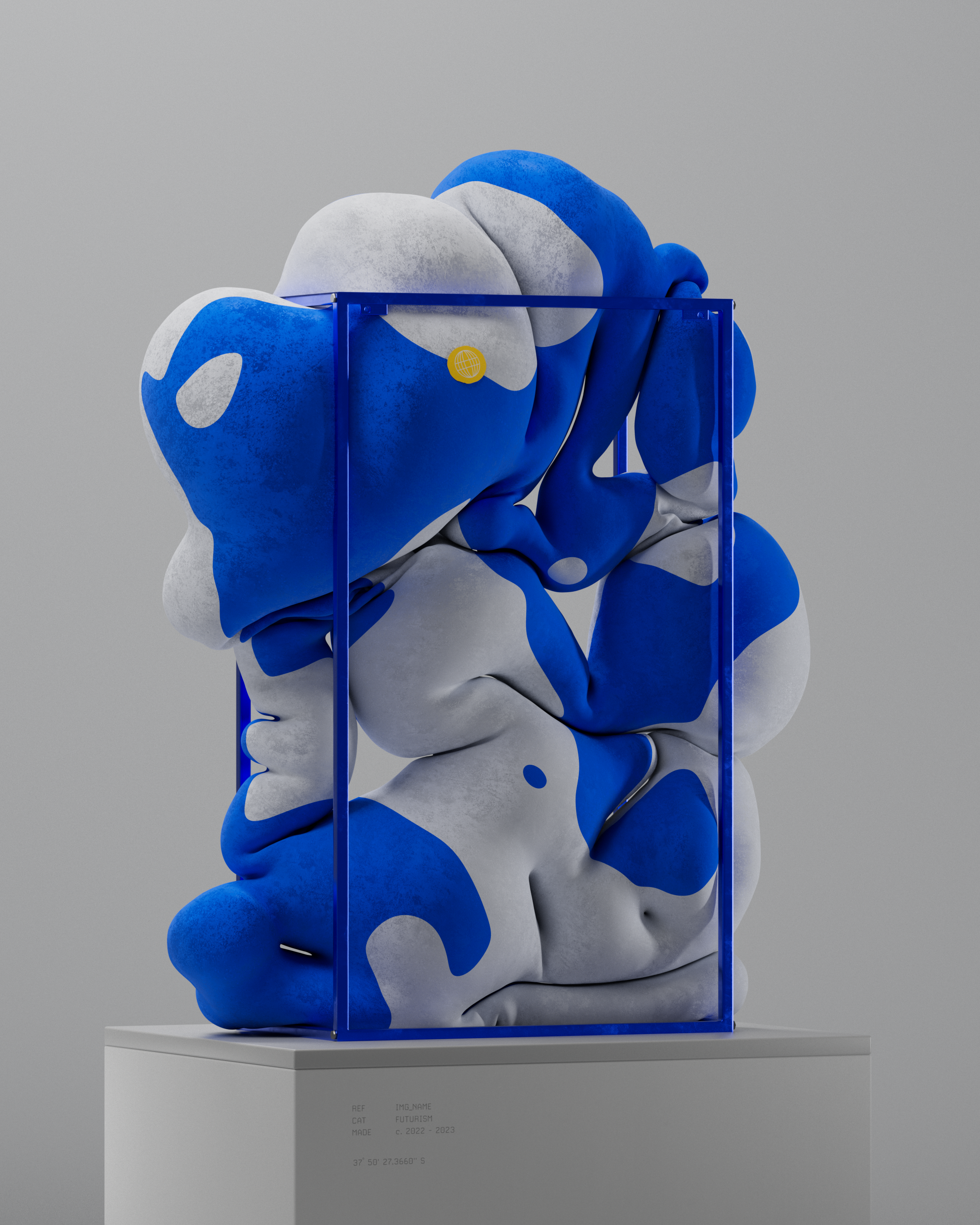 NF - 003 Recycled Structures 3d abstract concrete design form gallery render sculpture