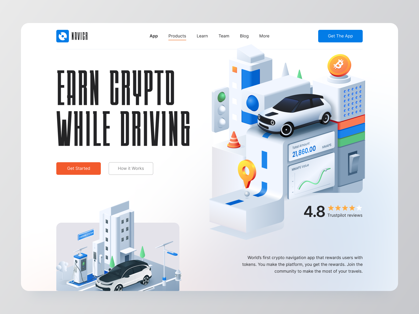NaviCr - Earn Crypto While Driving Website by Abdul Qoiyum Cw for  Plainthing Studio on Dribbble