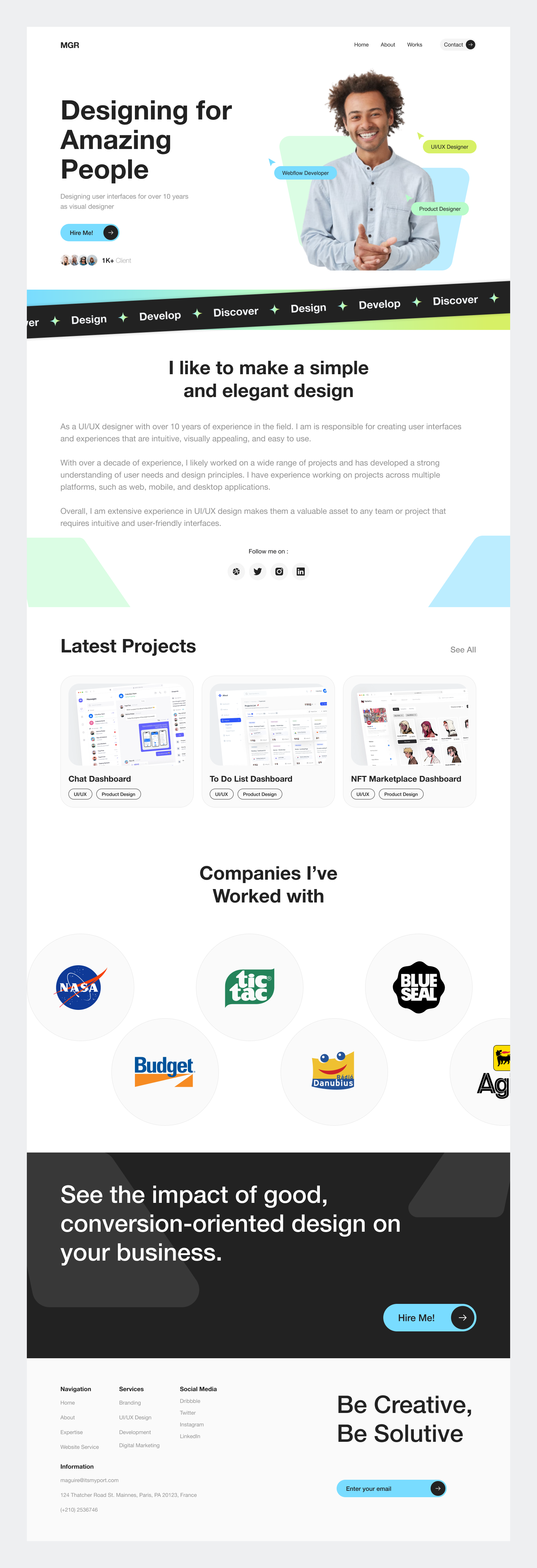 Personal Portfolio Website by Ananto Nugroho Putra for Korsa on Dribbble