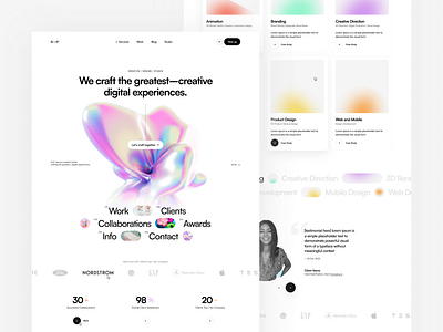 Gravity - UI Collection by Flowbase abstract agency bloom collection design illustration portfolio template ui