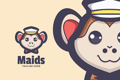 Maids animal branding cute mascot design graphic design illustration logo vector