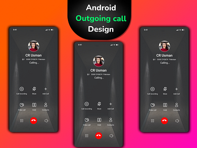 Outgoing call design design ui ui design ux website website design