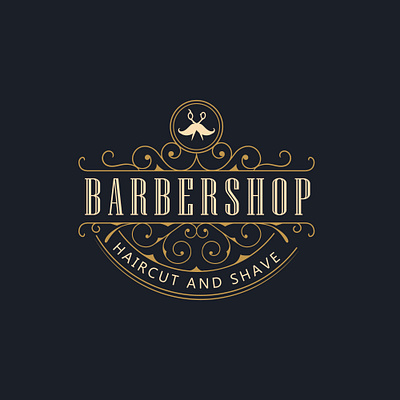 Barbershop logo razor retro icon