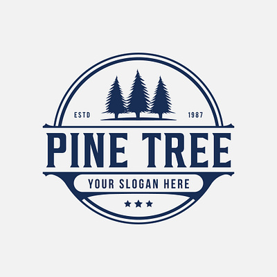 Pine tree nature silhouette