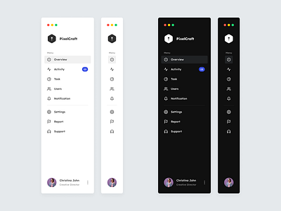 Sidebar Navigation clean concept creative dark design desktop icon ios light menu minimal nav nav bar navigation sidebar sidebar navigation ui ux website windows