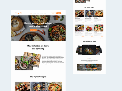 Foodypedia - Recipes Website design food foodwebsite recipewebsite ui uidesign uiux uiuxdesign ux visualdesign web websitedesign wordpress