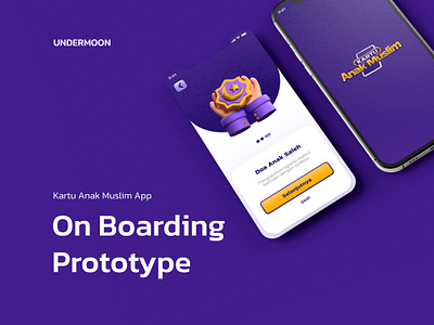 On Boarding Prototype : Kartu Anak Muslim animation ap design graphic design illustration minimal ui vector