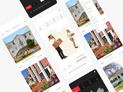 Real Estate Experience animation branding design experience graphic design illustration mobile product design real estate rebound story telling ui ux vector web