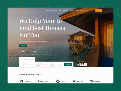 Real Estate Website UI/UX airbnb building buy house clean design landing page landing page design minimal property property management property website real estate real estate agency realtor rent house residence ui ux web design web ui website