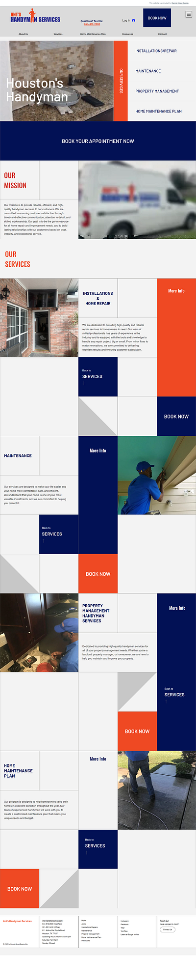 Handyman Business Website contractor website design editorxdesign handyman website service industry website web design