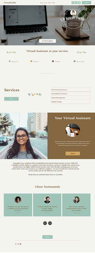 Virtual Assistant Website Template small business website virtual assistant website website template wix web design