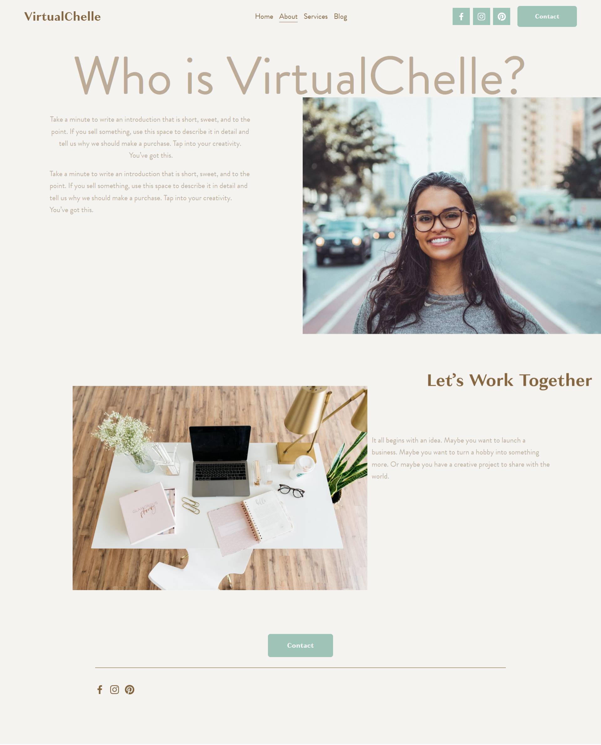 Virtual Assistant Website Template by Miriam Charles on Dribbble