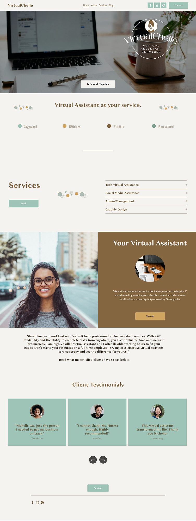 Virtual Assistant Website Template By Miriam Charles On Dribbble Virtual Assistant Website Template By Miriam Charles On Dribbble