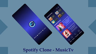 Music TV (A Clone of Spotify) app branding design logo ui ux