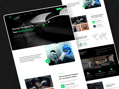 E-Vehicle Website 3d animation branding graphic design logo motion graphics ui