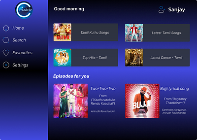 Music TV (A Web Clone of Spotify) app branding design logo ui ux