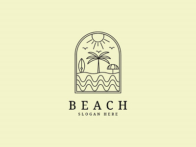 Summer Beach Logo by Nulabs Studio on Dribbble