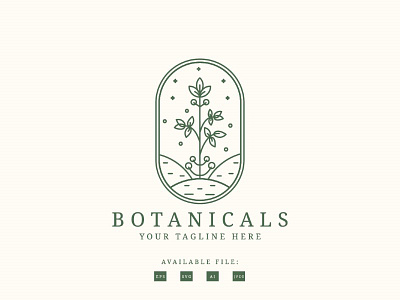 Aesthetic Botanical Logo aesthetic beauty botanical branding business cosmetic design illustration logo monoline