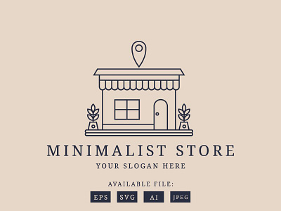 Minimalist Store Logo aesthetic branding business design ecommerce graphic design illustration logo minimalist monoline shop store vector