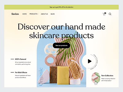 Skincare ecommerce shopify website beauty design ecom ecommerce illustration landing page product shopify skin skincare ui uxui web webflow webpage website